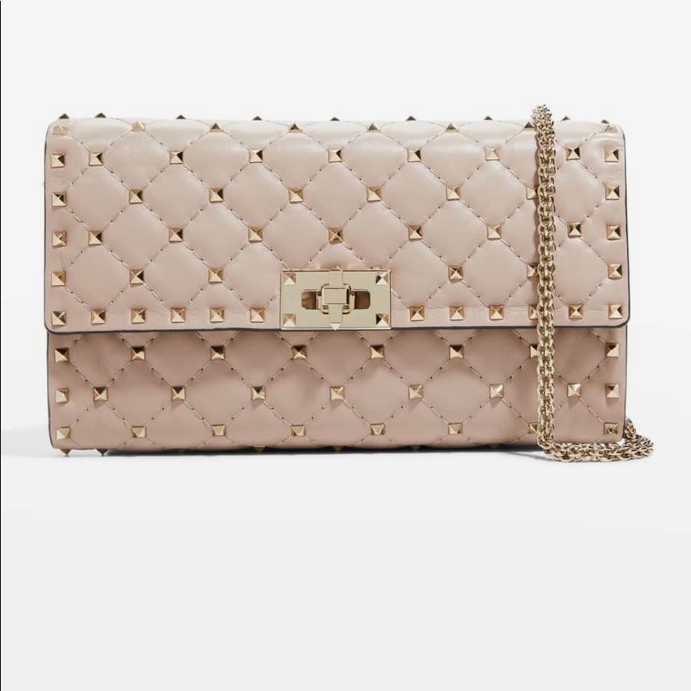 Valentino Garavani Quilted Rockstud Spike Chain Shoulder Bag